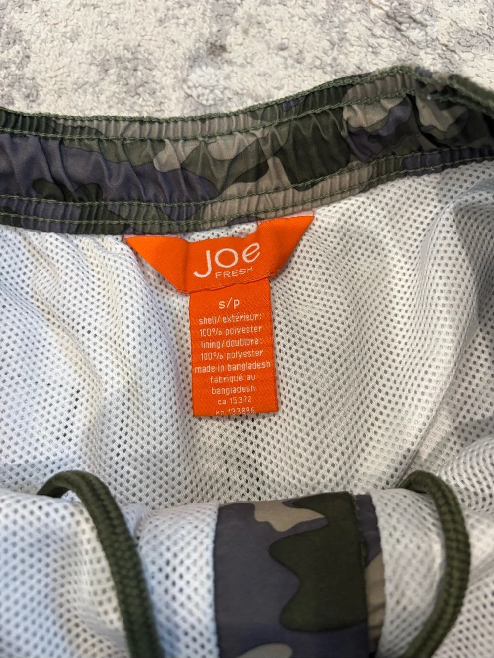 Joe Fresh Men's Camo Athletic Shorts in Olive, Khaki & Black